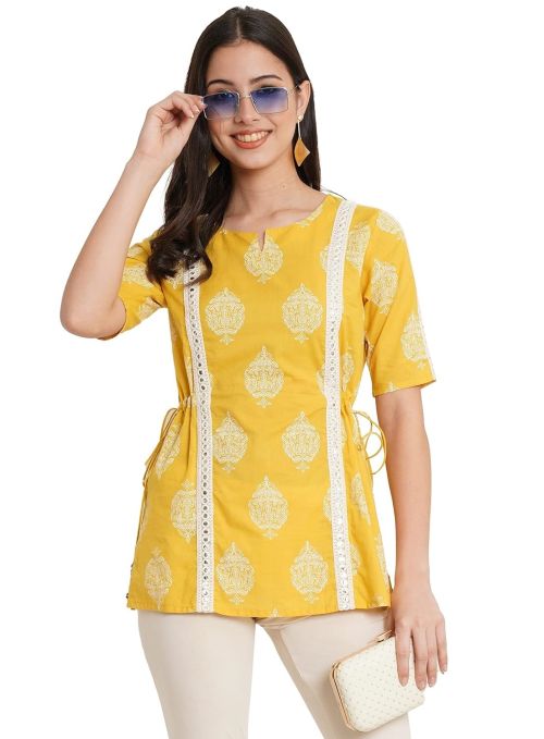 Drapshe Jaipuri Cotton Printed Top/Tunic for Women